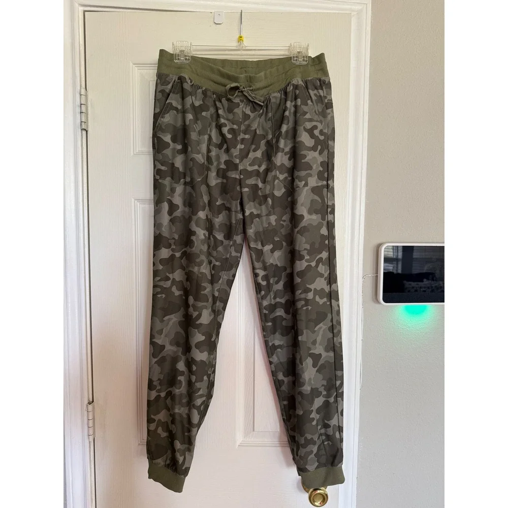 Wonder Nation Boys XL 14-16 Husky Camo Jogger Pants Green Camouflage Activewear